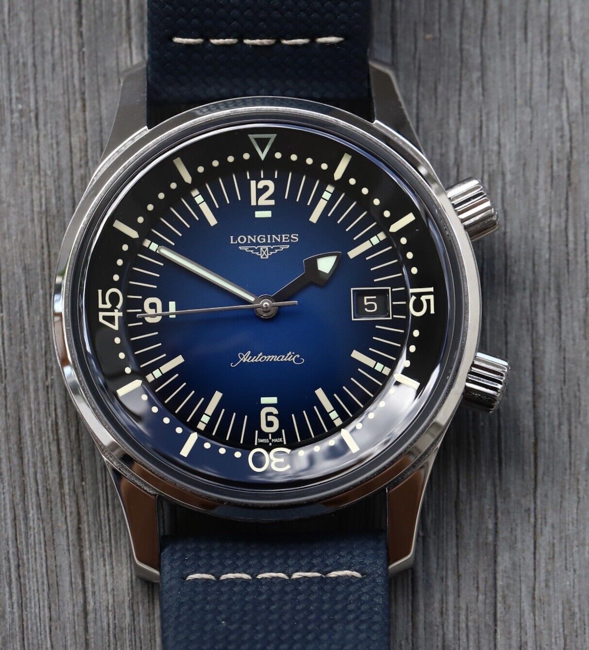 Longines Legend Diver Date Blue 42mm L3.774.4.90.2 Watch Vault