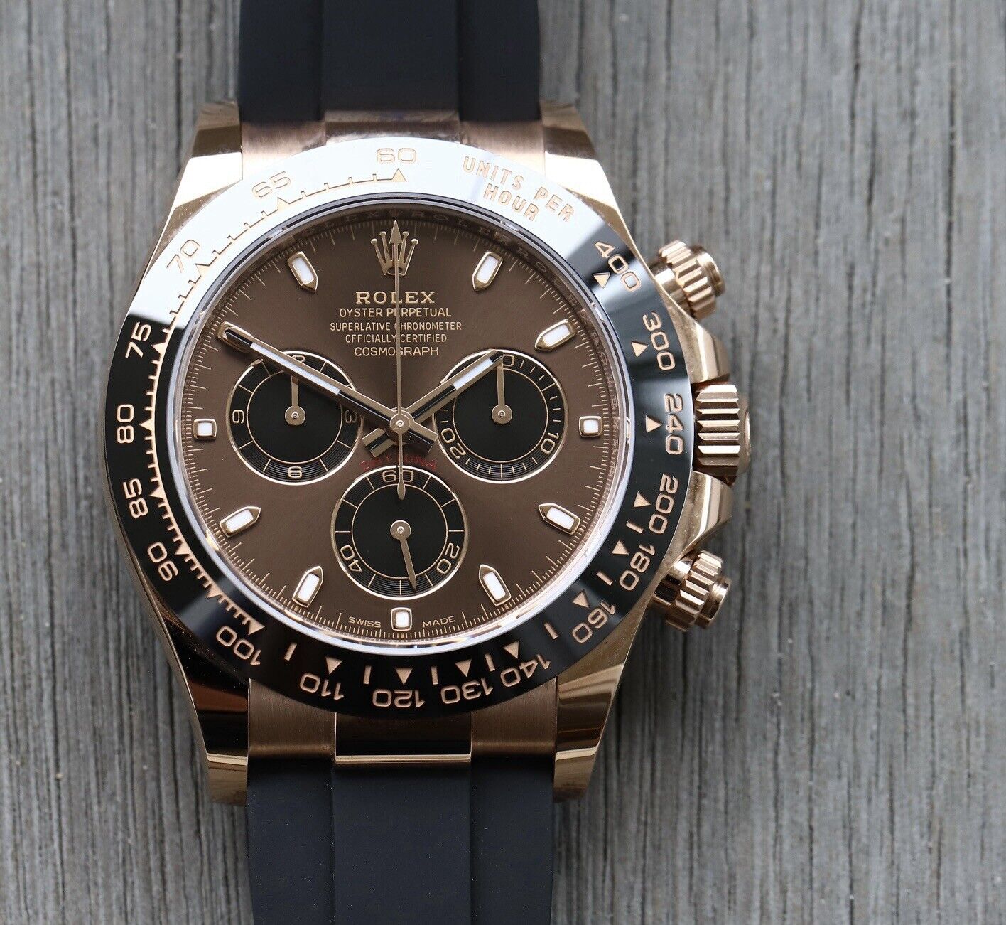 Rolex Daytona Everose Gold Oysterflex Chocolate Dial 116515LN 2021 Watch Vault Australia