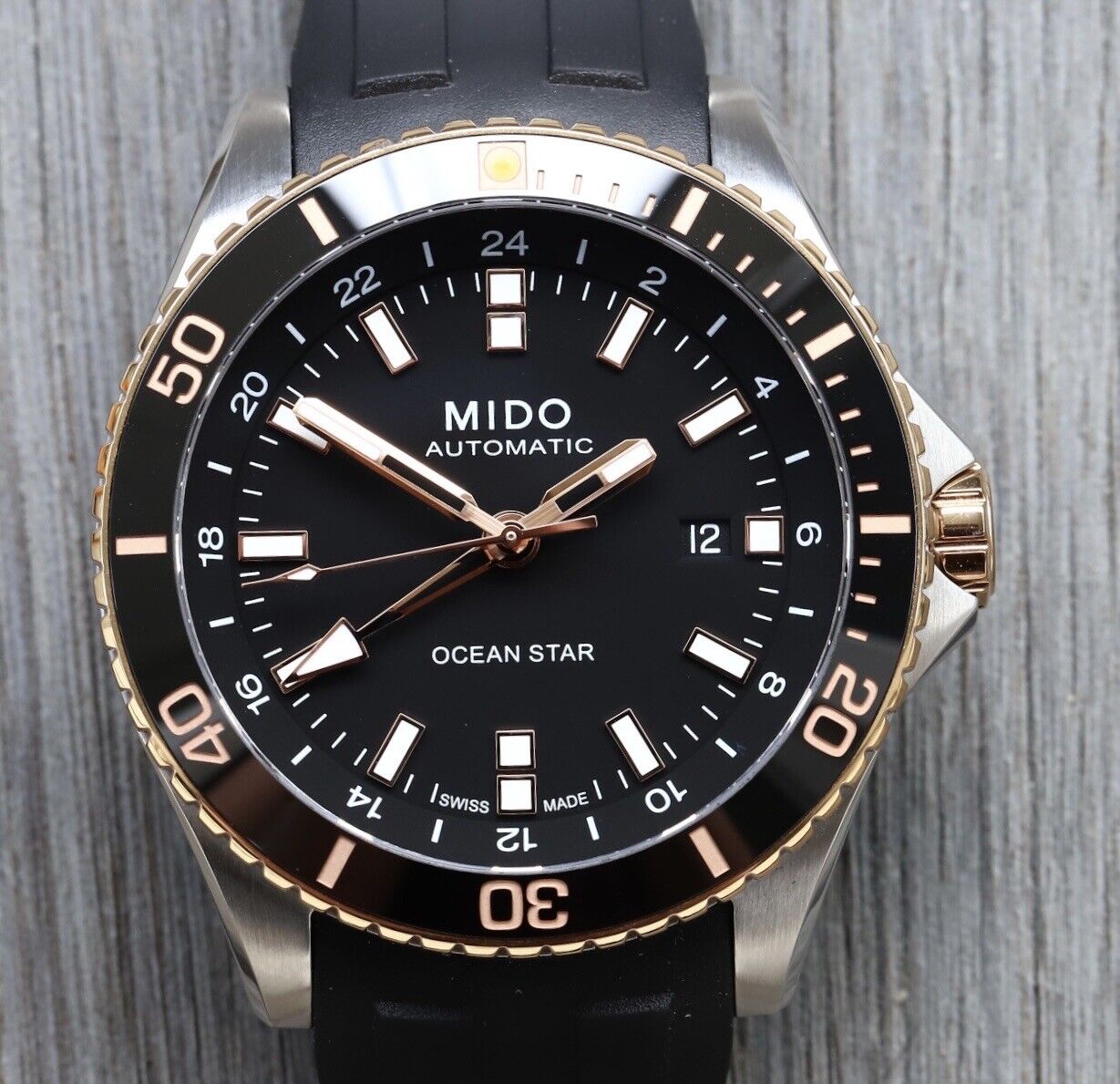 Mido Ocean Star Captain GMT Rose Gold PVD Steel M026.629.22.051.00