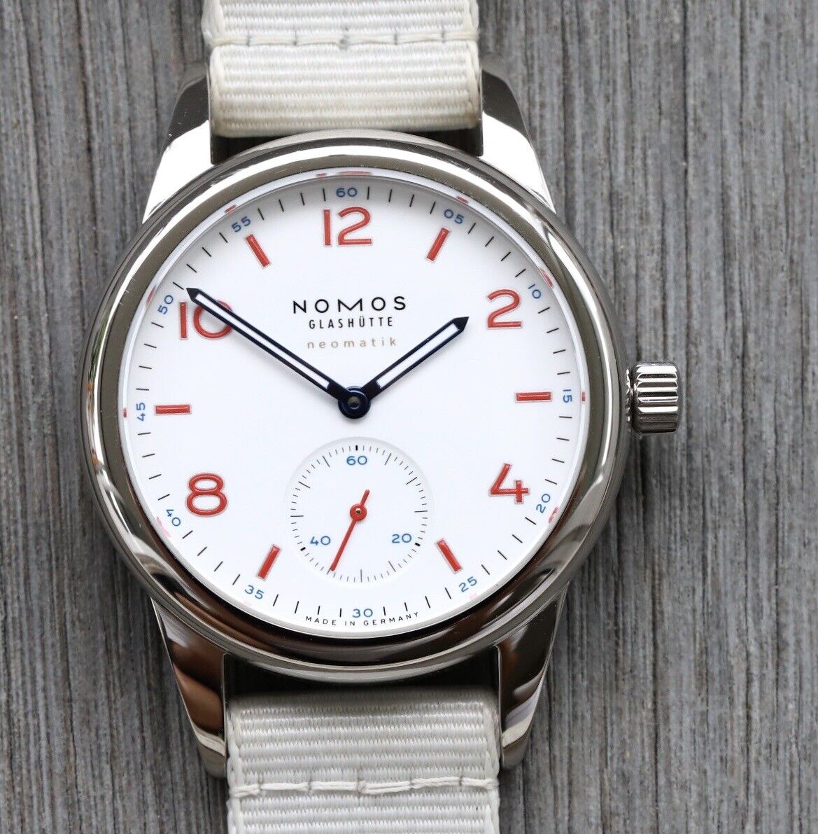 Nomos Club Neomatik Siren White 744 2021 Watch Vault Australia