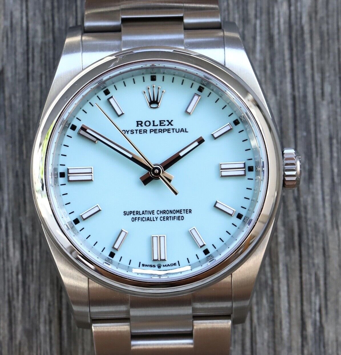 Rolex Oyster Perpetual 36, Oystersteel, Turquoise Dial, 3230