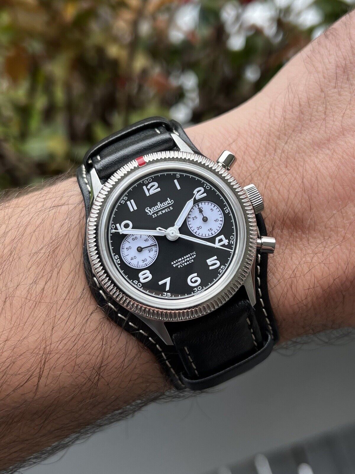 New: Hanhart Pioneer Mk I and MkII Reverse Panda chronographs -