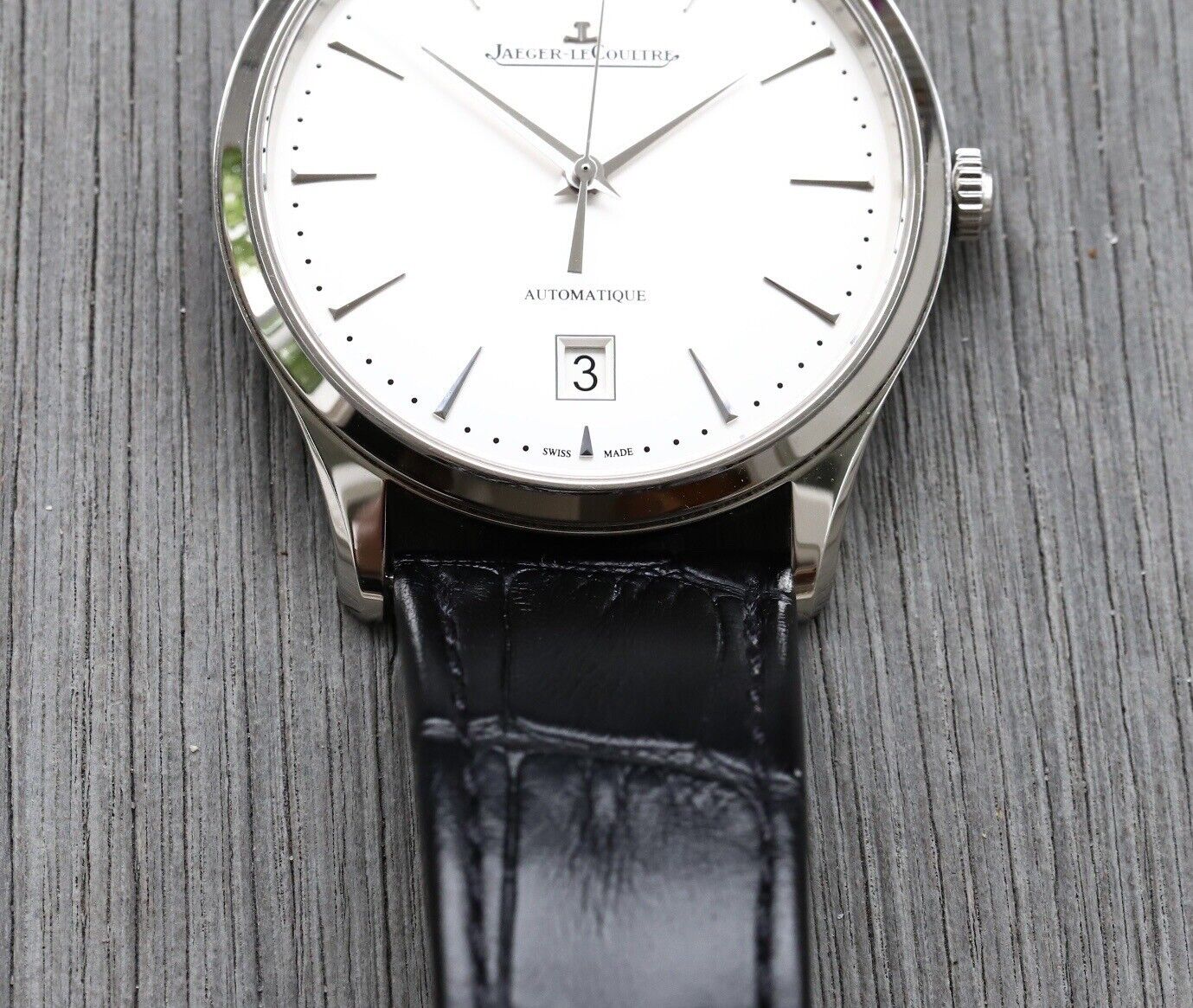 Jaeger LeCoultre Master Ultra Thin Date Steel 39mm Silver Dial