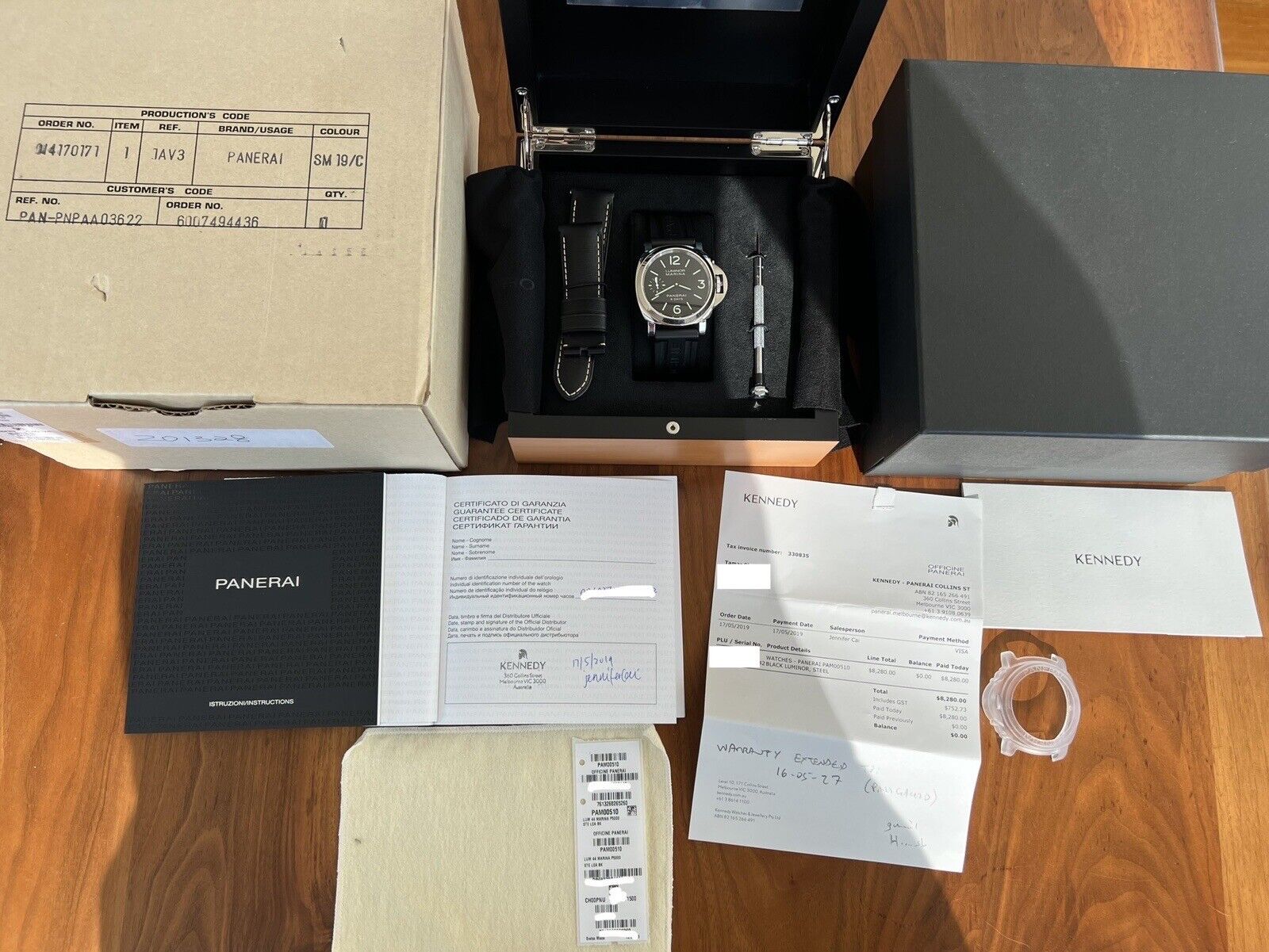 Panerai Luminor Base 8 Days 44mm PAM00510 PAM510 2019 Watch