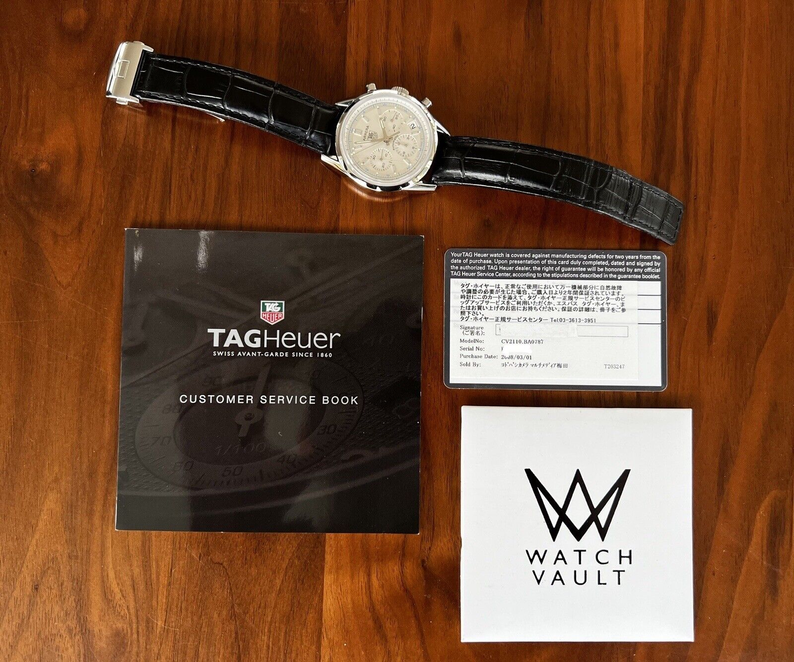 TAG Heuer Carrera Classic Re issue Chronograph CV2110 0 Watch