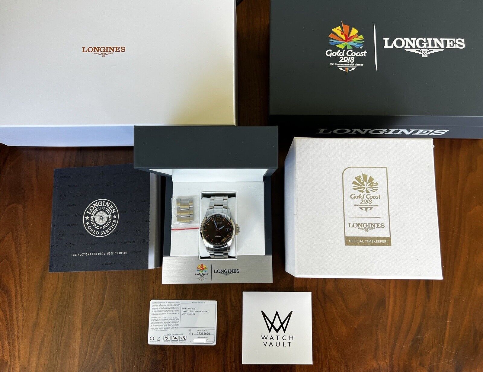 Longines Conquest V.H.P Commonwealth Games 2018 LE L3.726.4.99.6